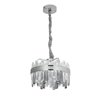 Luster LED s krištáľovým LED s Miguel 92W SMOBILA SILVER diaľkové ovládanie