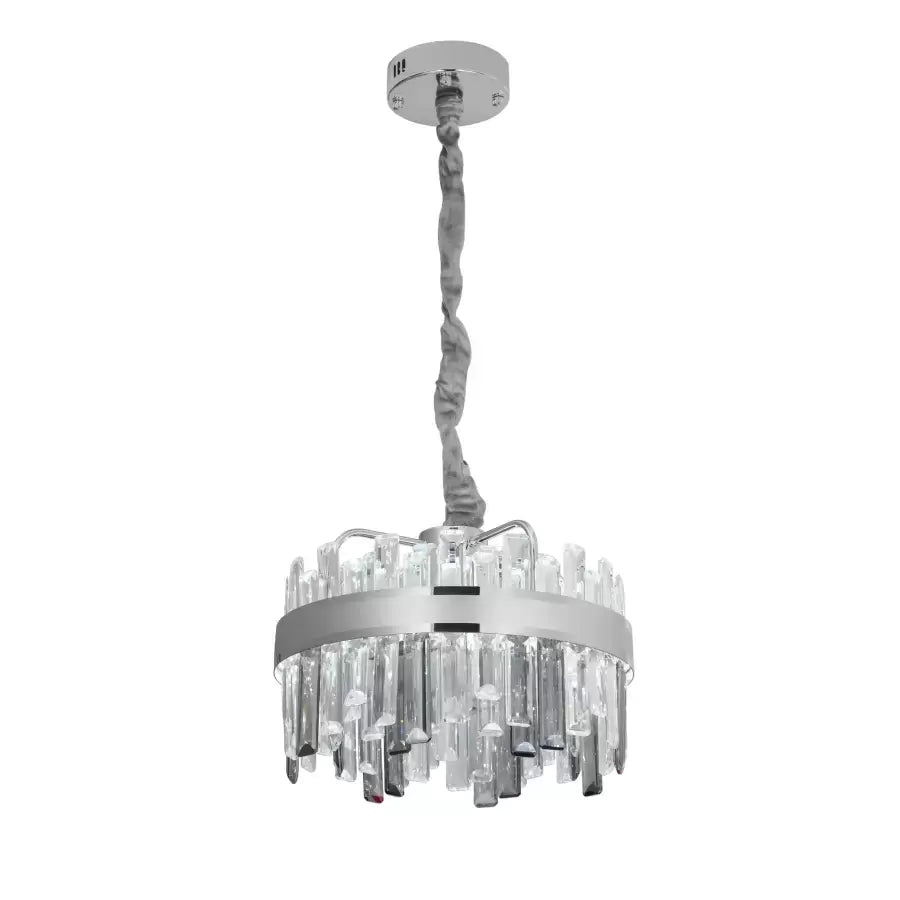Luster LED s krištáľovým LED s Miguel 92W SMOBILA SILVER diaľkové ovládanie