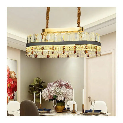 LED LED Pollux Luster s diaľkovým ovládaním, 156 W, priemer 80 cm, zlato, kryštál, nestabilný