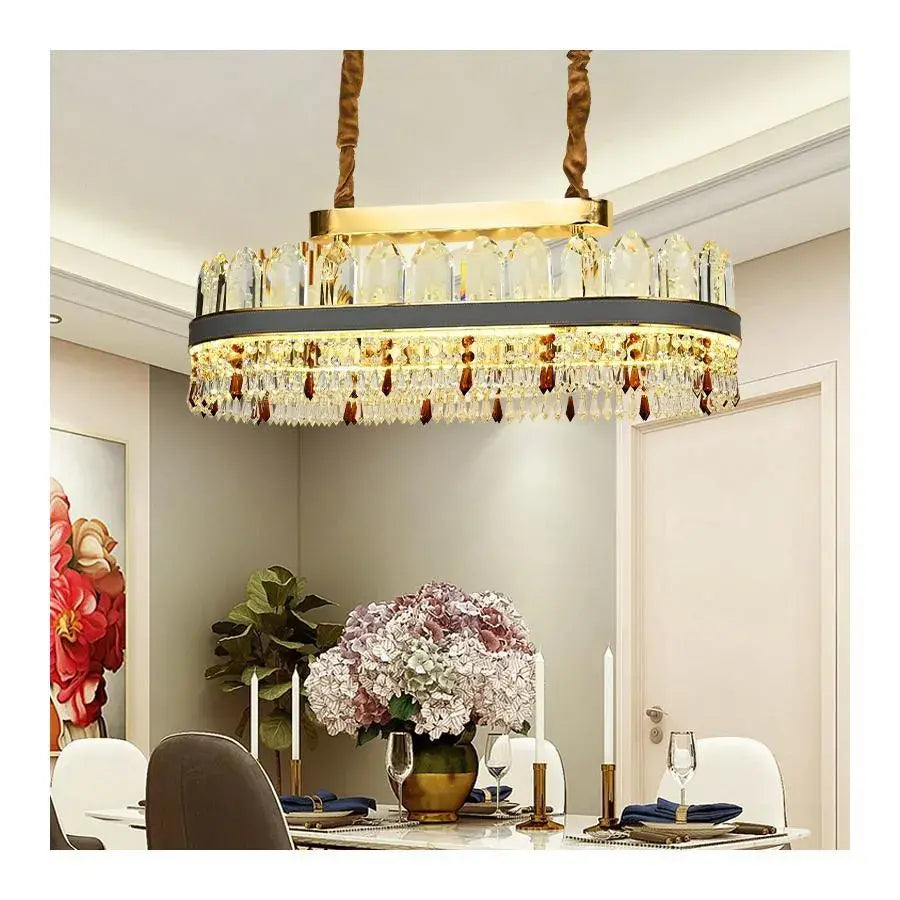 LED LED Pollux Luster s diaľkovým ovládaním, 156 W, priemer 80 cm, zlato, kryštál, nestabilný