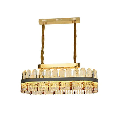 LED LED Pollux Luster s diaľkovým ovládaním, 156 W, priemer 80 cm, zlato, kryštál, nestabilný