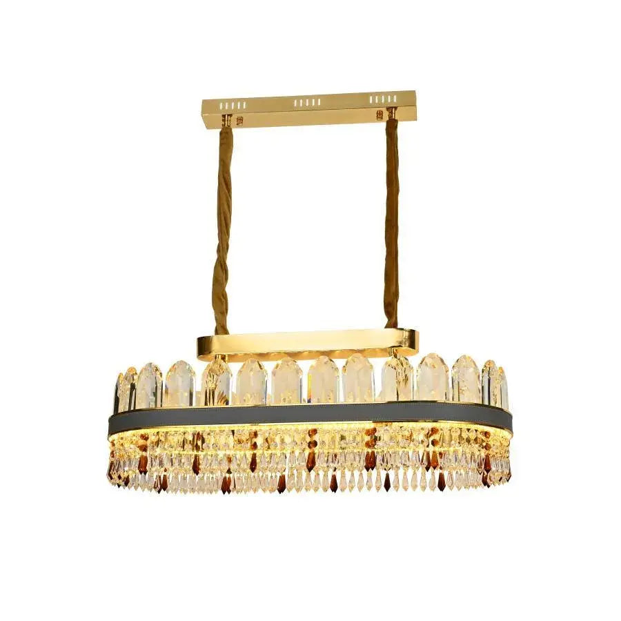 LED LED Pollux Luster s diaľkovým ovládaním, 156 W, priemer 80 cm, zlato, kryštál, nestabilný
