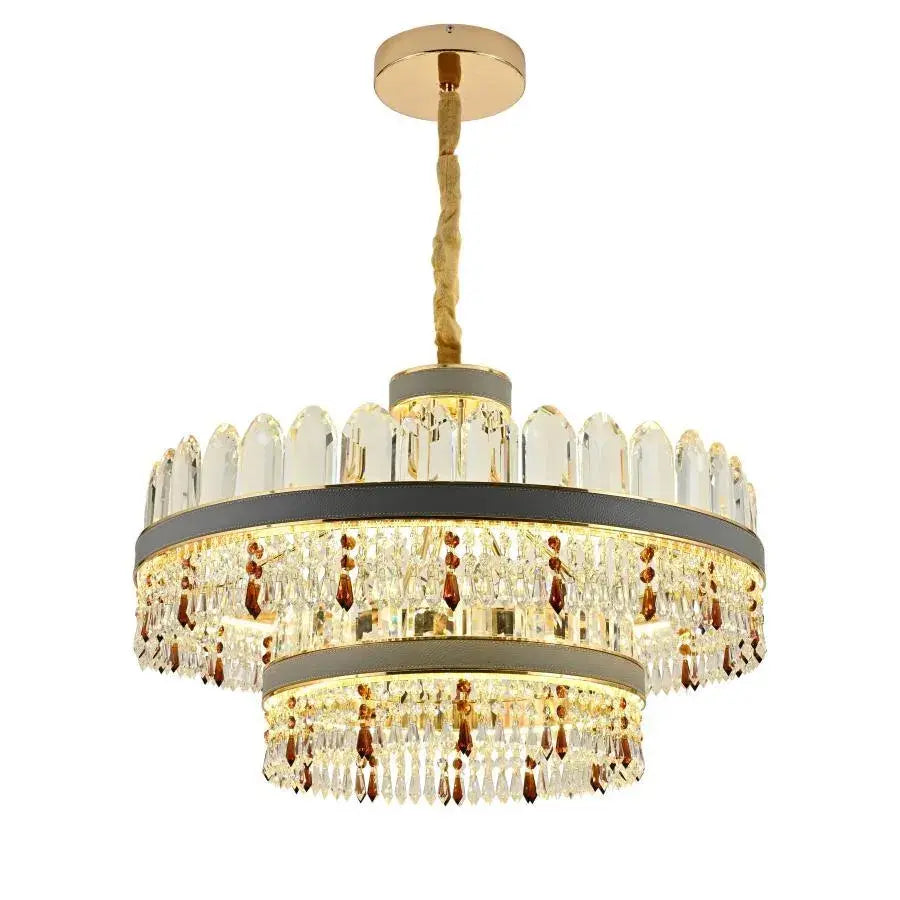 LED LED Pollux Luster s diaľkovým ovládaním, 300 W, 75 cm zlata, priemer kryštálov.