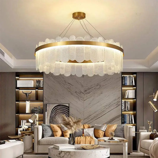 LED luster s diaľkovým ovládaním Alvaro 128W SMOLNÉ GOLD