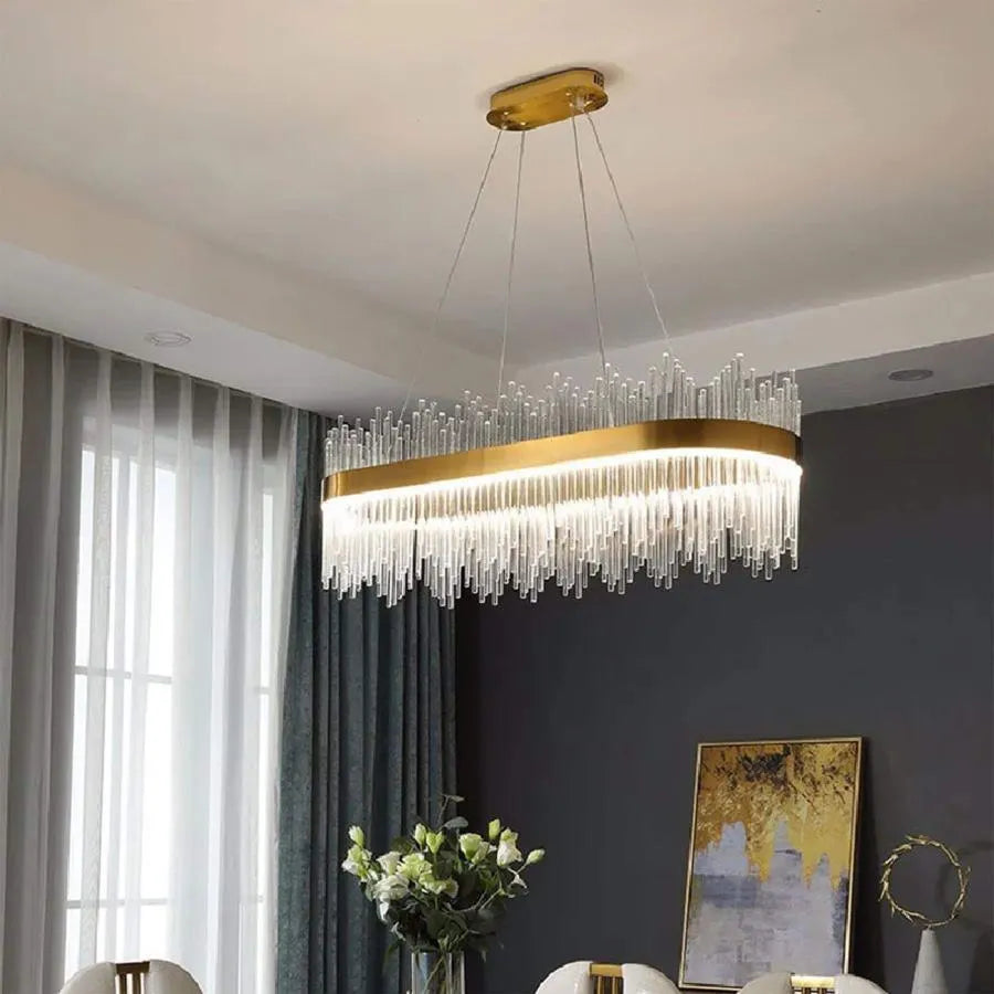 LED luster s diaľkovým ovládaním Federico 105W SMOLNÉ ZLATÉ