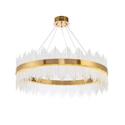 LED luster s diaľkovým ovládaním LAZARO 63W SMOLNÉ GOLD