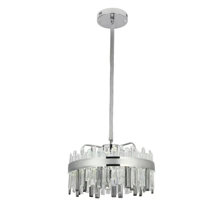 Luster s krištáľovými LED s diaľkovým ovládaním Melvin 112W Smotable Priemer 50 cm striebro