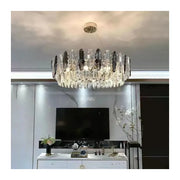 Candelabru Oliver, 8*E14, chróm, kov a kryštál