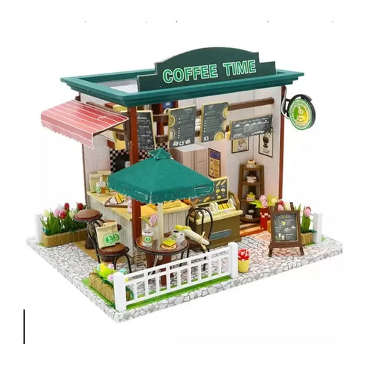 Chalupa pre bábiky Puzzle, kaviareň, viacfarebné, plastové