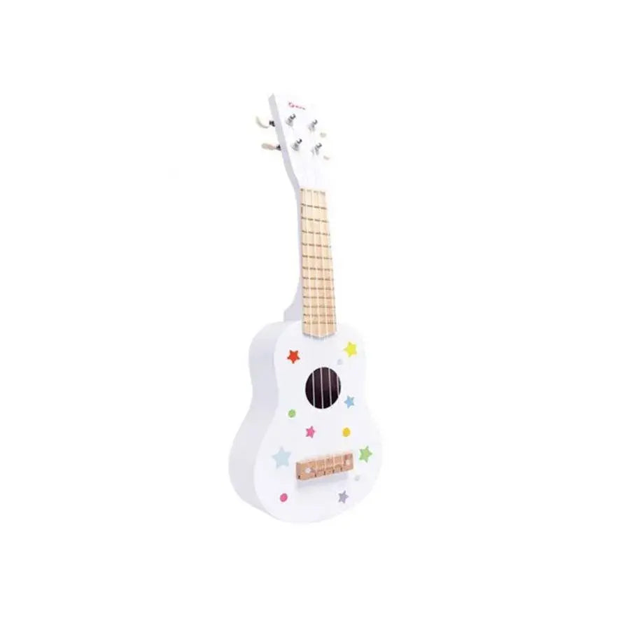 Drevo, biela, drevená gitara