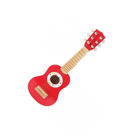 Drevená gitara pre deti, viacfarebné, drevo