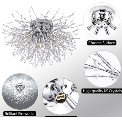 Crystal Luster Rondo Vivace, 5x G9, 38 cm, chróm