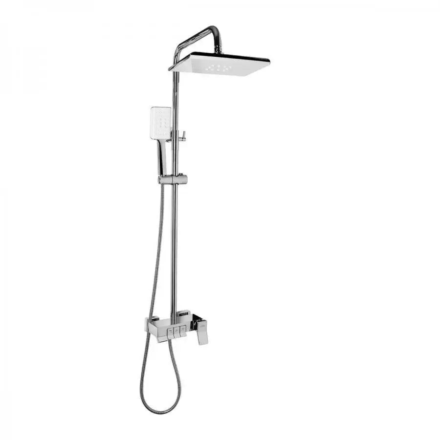 Stĺpec odobratý s para a upravujúcim klobúkom, sanitárna mosadz, chróm, 9920
