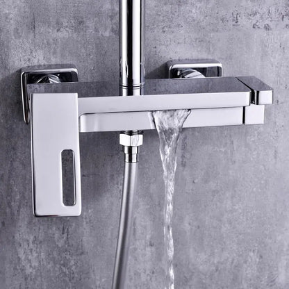 Sprchovací stĺpec, sanitárna mosadz, chróm, 9810