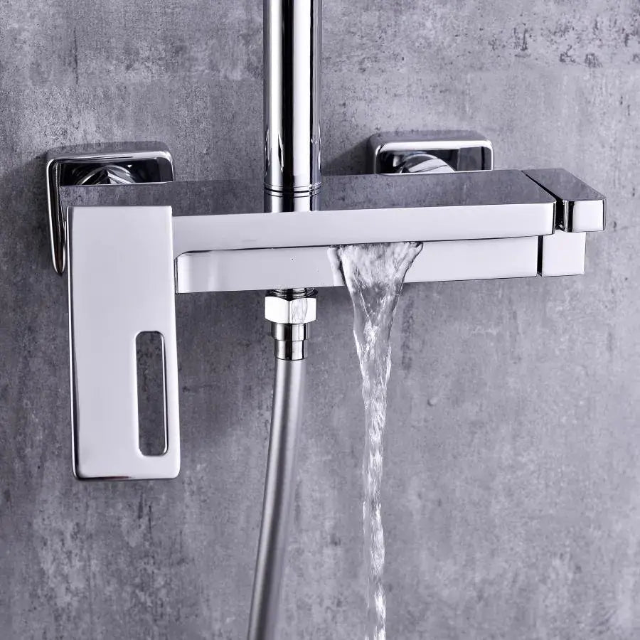 Sprchovací stĺpec, sanitárna mosadz, chróm, 9810