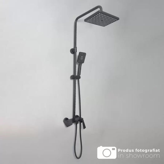 Sprchovací stĺpec, sanitárna mosadz, čierna, 6720h