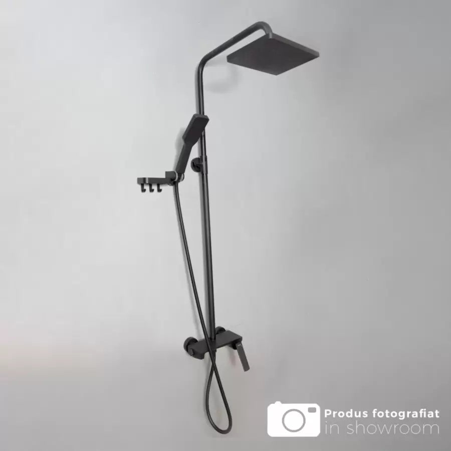 Sprchovací stĺpec, sanitárna mosadz, čierna, 9990h