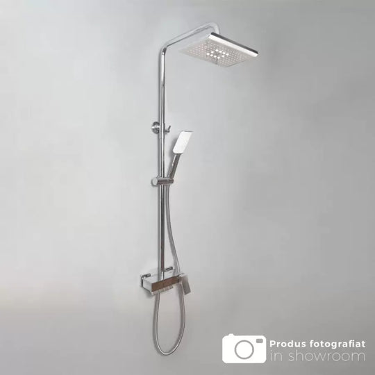 Sprchový stĺp s batériou a nastaviteľným uzáverom, sanitárna mosadz, chróm, 9920 kohútiky a sprchové stĺpy Predvolený názov Alessandro Design