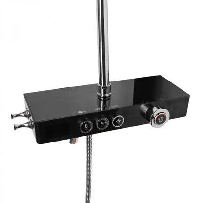 Stĺpková sprcha LCD LCD z nehrdzavejúcej ocele Strieborný SJG/003