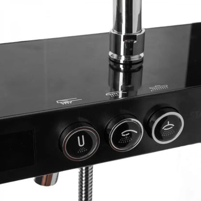 Stĺpková sprcha LCD LCD z nehrdzavejúcej ocele Strieborný SJG/003