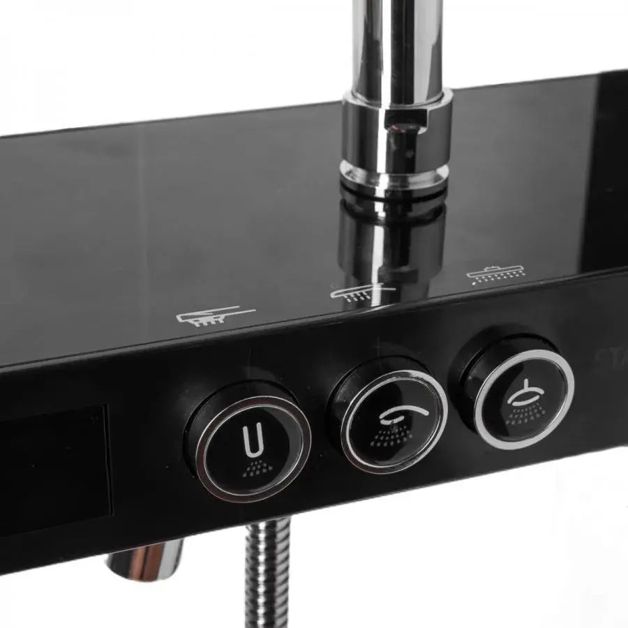 Stĺpková sprcha LCD LCD z nehrdzavejúcej ocele Strieborný SJG/003