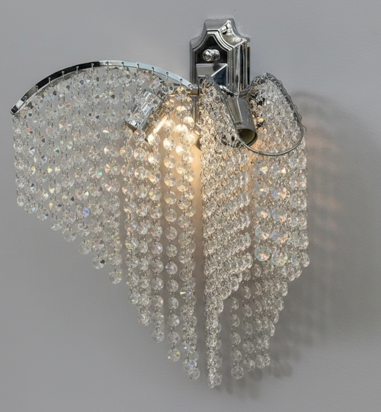 Lampa Ander Cristal 2x E14 Lesklý chróm, Struny kryštálov