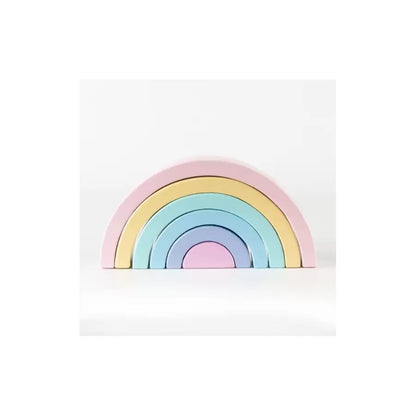 Dúhová pastel z dreva so 6 kusmi