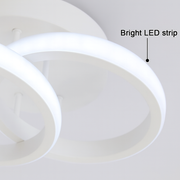 LED luster VERTEX CIRCULA 22W, 2 kruhy, kovové rámy, studené/teplé/neutrálne svetlo, biela