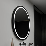 Zrkadlové LED kolo 90 cm orizzonte neagra základný dotykový rám