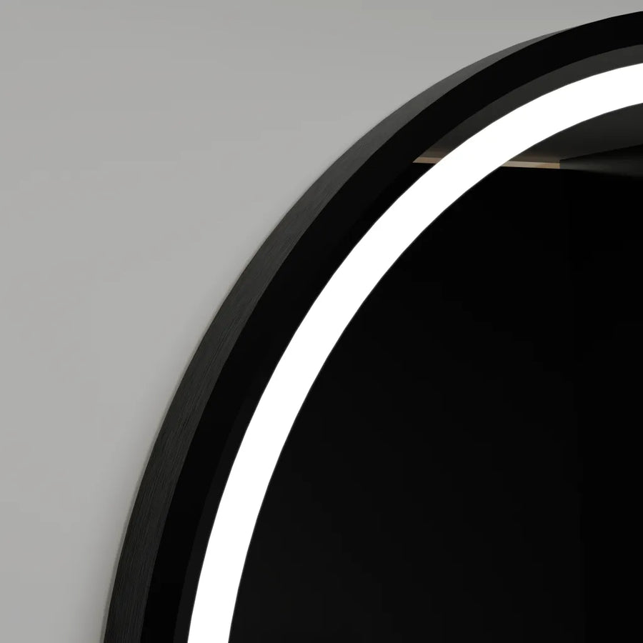 Zrkadlové LED kolo 90 cm orizzonte neagra základný dotykový rám