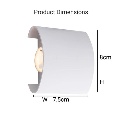 Fantázia aplikuje exteriér a interiér LED, 2 zdroje x 1w, IP65, kovové, biele, 3000K
