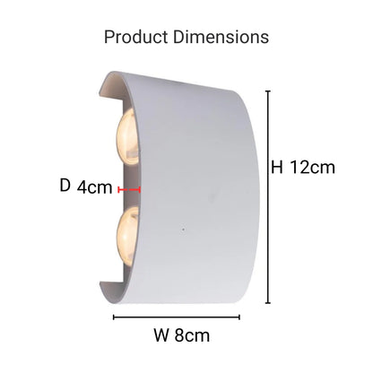Fantázia aplikuje exteriér a interiér LED, 4 zdroje x 1w, IP65, kovové, biele, 3000K