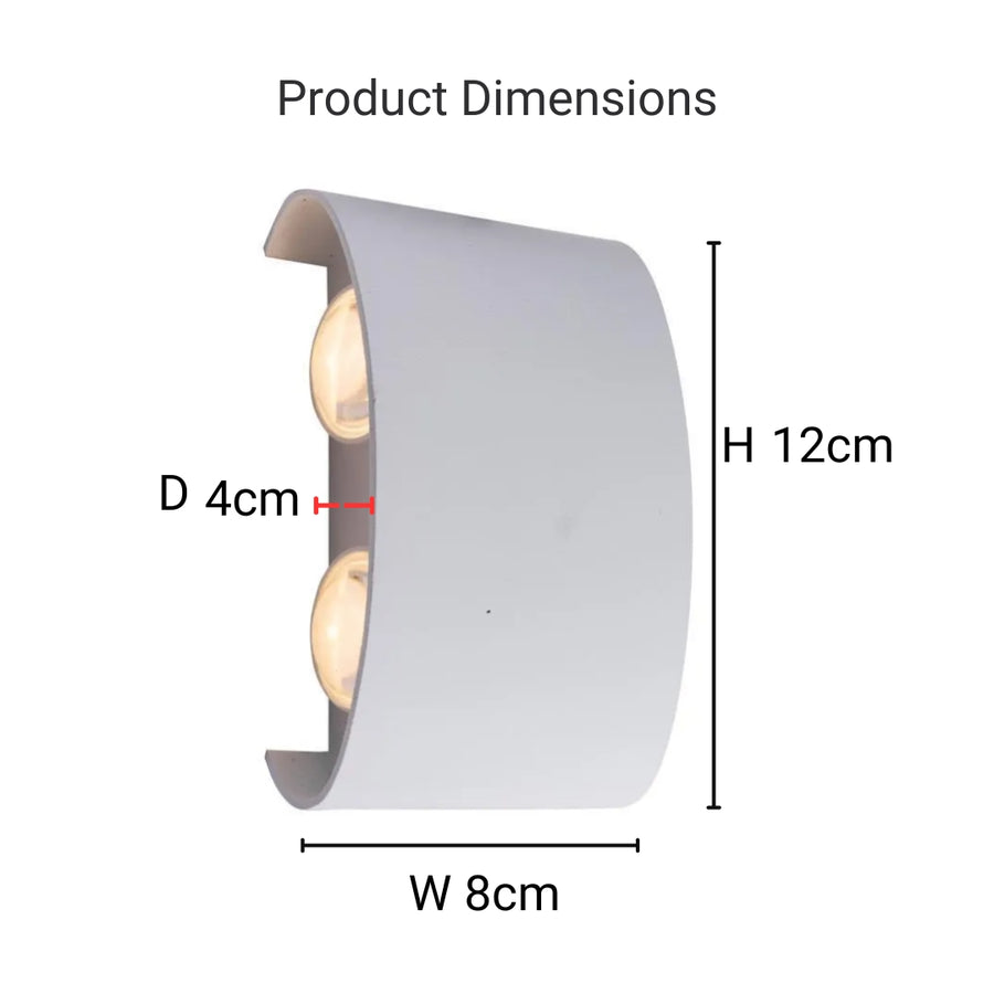 Fantázia aplikuje exteriér a interiér LED, 4 zdroje x 1w, IP65, kovové, biele, 3000K
