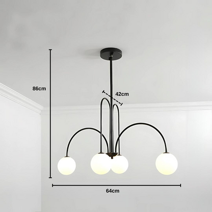 Luster Torino, 5*e27, čierny, kov