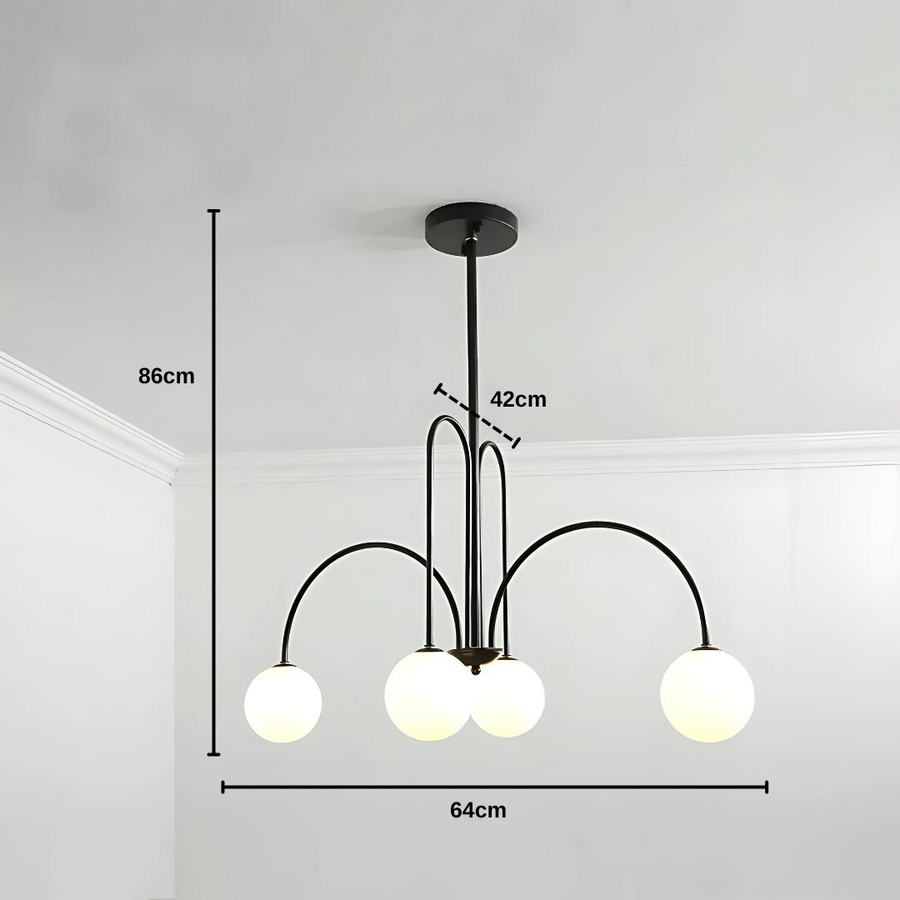 Luster Torino, 5*e27, čierny, kov