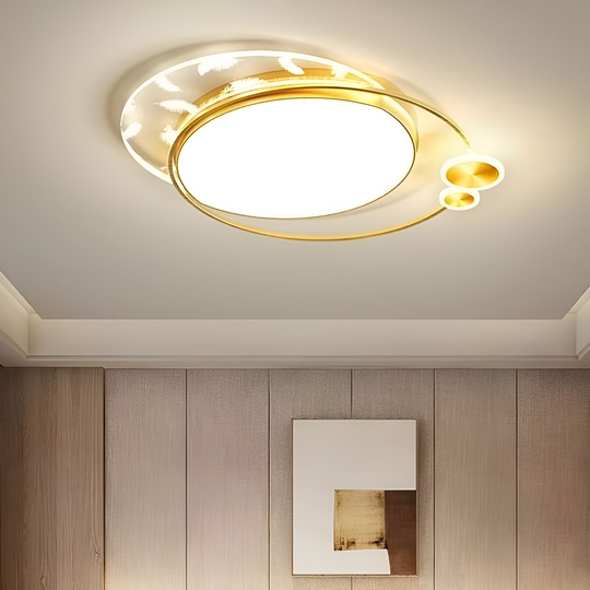 Lorenzo LED luster s diaľkovým ovládaním, 40W, stmievateľný, zlatý, kovový a akrylový, 3000K/4000K/6000K LED luster s diaľkovým ovládaním Predvolený názov Alessandro Design