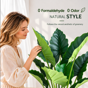 Umelá rastlina typ Alocasia, 14 listov, 170 cm, zelená