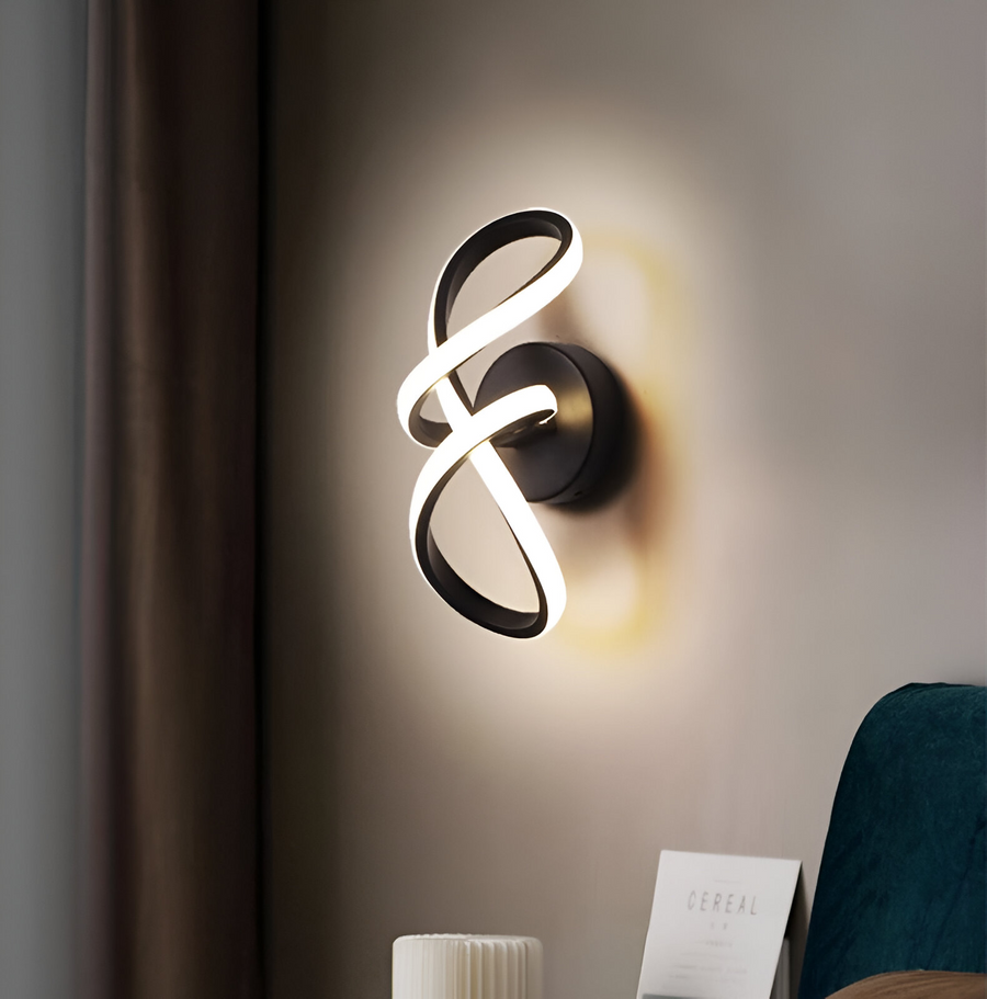 LED LED vrcholový impulz, 24 W, vlnité, studené/horúce/neutrálne svetlo, čierne