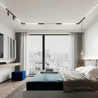 Magnetická LED mriežka 12 W neutrálne svetlo zvýšila čiernu farbu