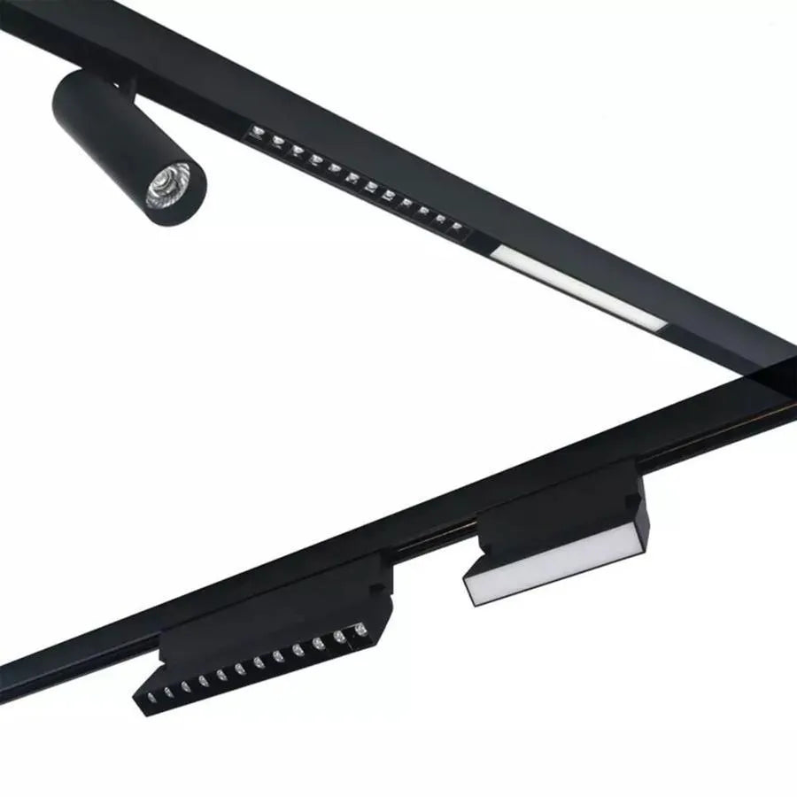Magnetická LED mriežka, nastaviteľná, 6W, neutrálne svetlo, zabudované, čierne