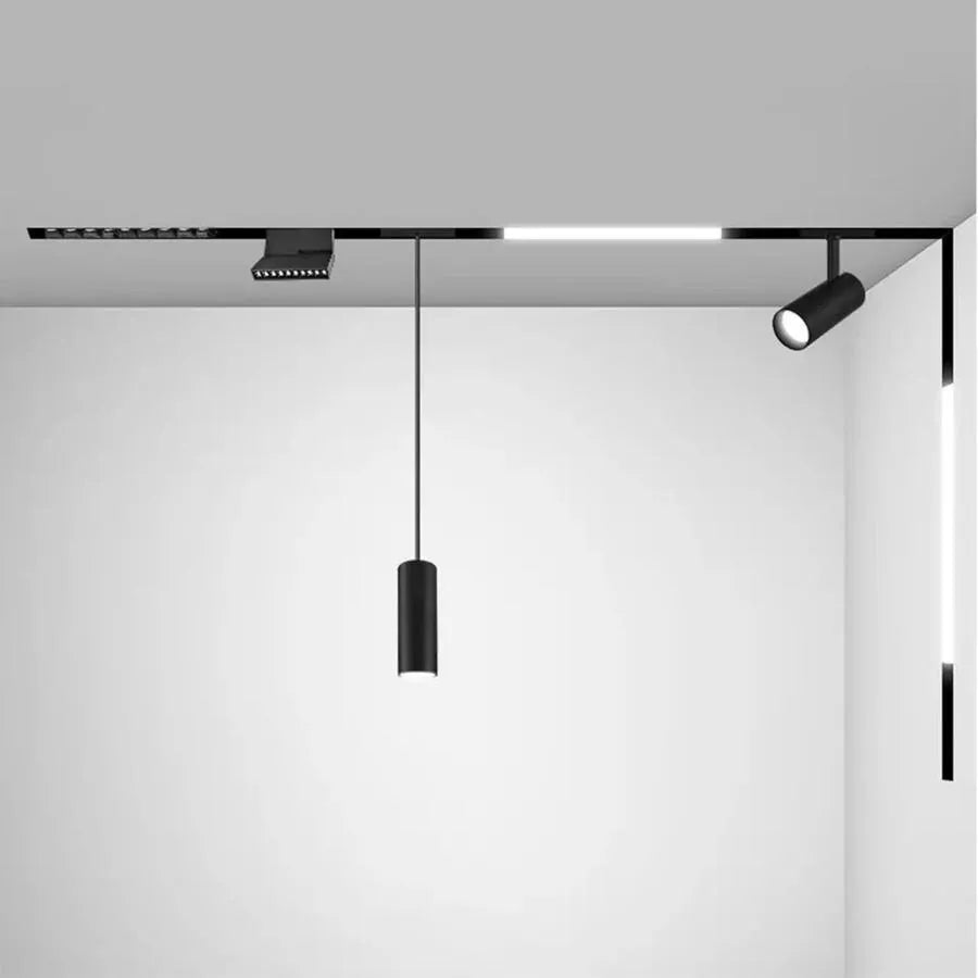 Magnetická LED mriežka, nastaviteľná, 6W, neutrálne svetlo, zabudované, čierne