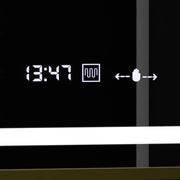 Zrkadlové obdĺžnikové obdĺžnikové 100x80cm Verite Royale Gold Motion Glow Marcello Smoteble Clock Defosting System