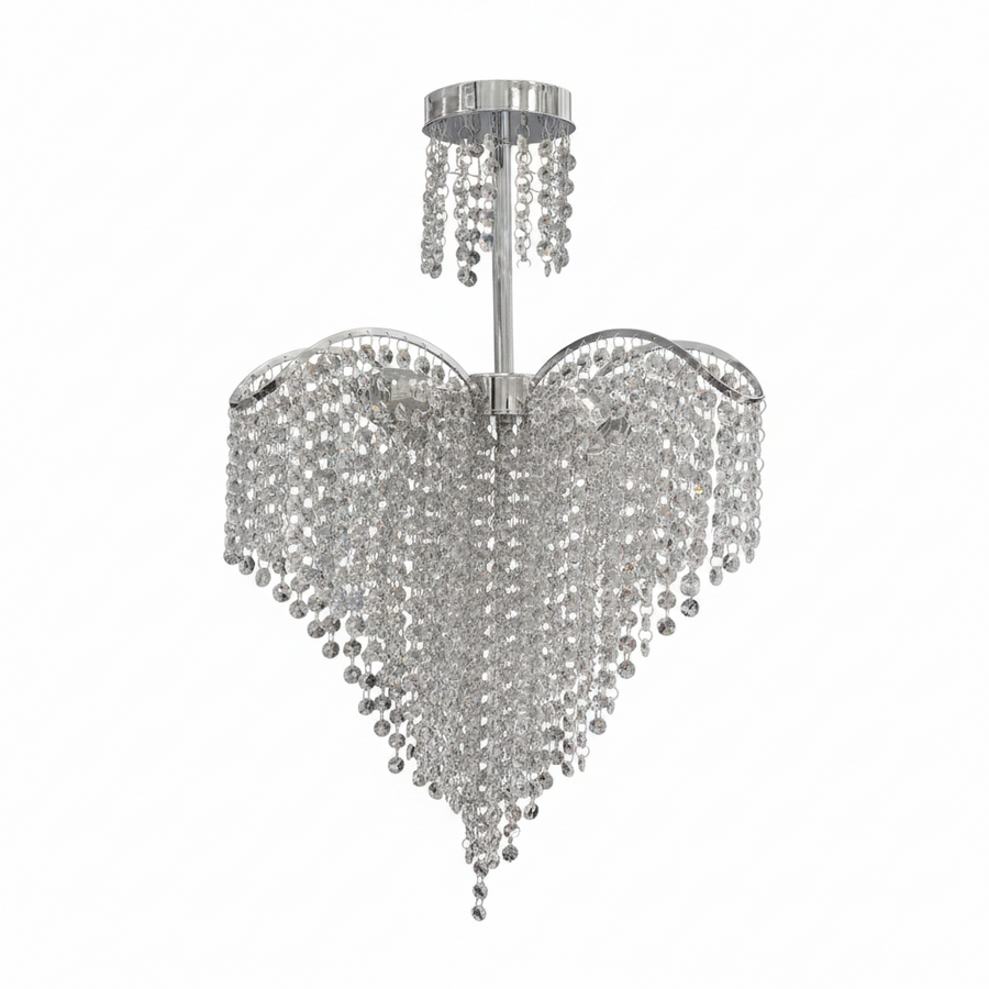 Luster Crystal Baylor 4x E27 44 cm priemer striebra