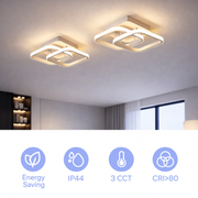 VERTEX Matrix LED luster, prekrývajúce sa diamanty, kovové rámy, 11W, 2 diamanty, studené/teplé/neutrálne svetlo 3000K/4000K/6000K, biely