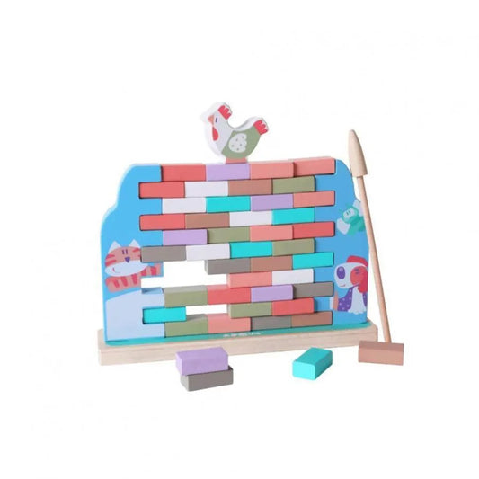 Hra 3D puzzle s domácimi, viacfarebnými drevenými zvieratami