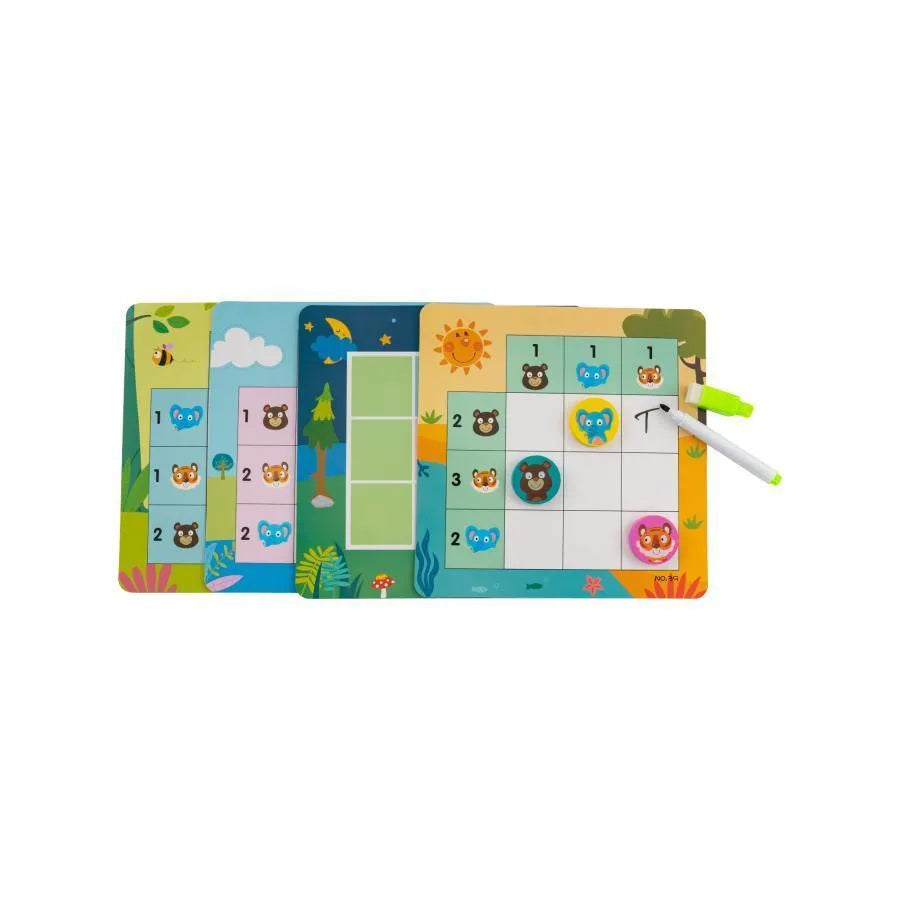 Hra puzzle s lesnými zvieratami, 60 kusov, viacfarebné