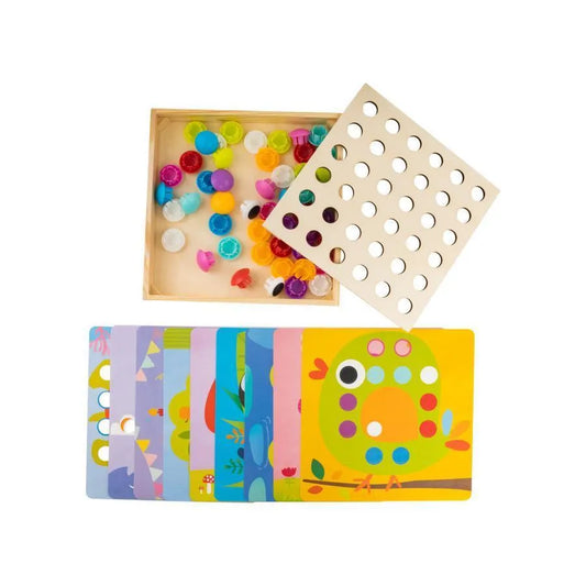 Hra puzzle s lesnými zvieratami, 62 farebných kusov, plast