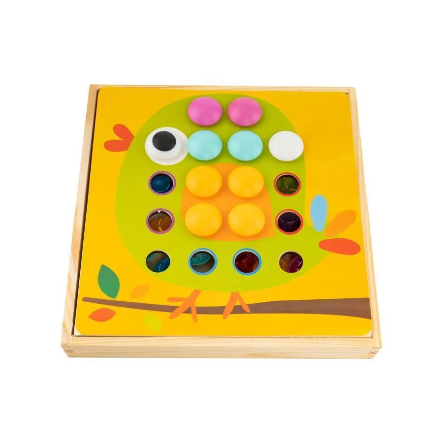 Hra puzzle s lesnými zvieratami, 62 farebných kusov, plast