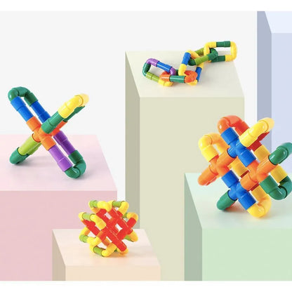 Konštrukcia hry typu puzzle na viacfarebné diely, 120 kusov, ABS