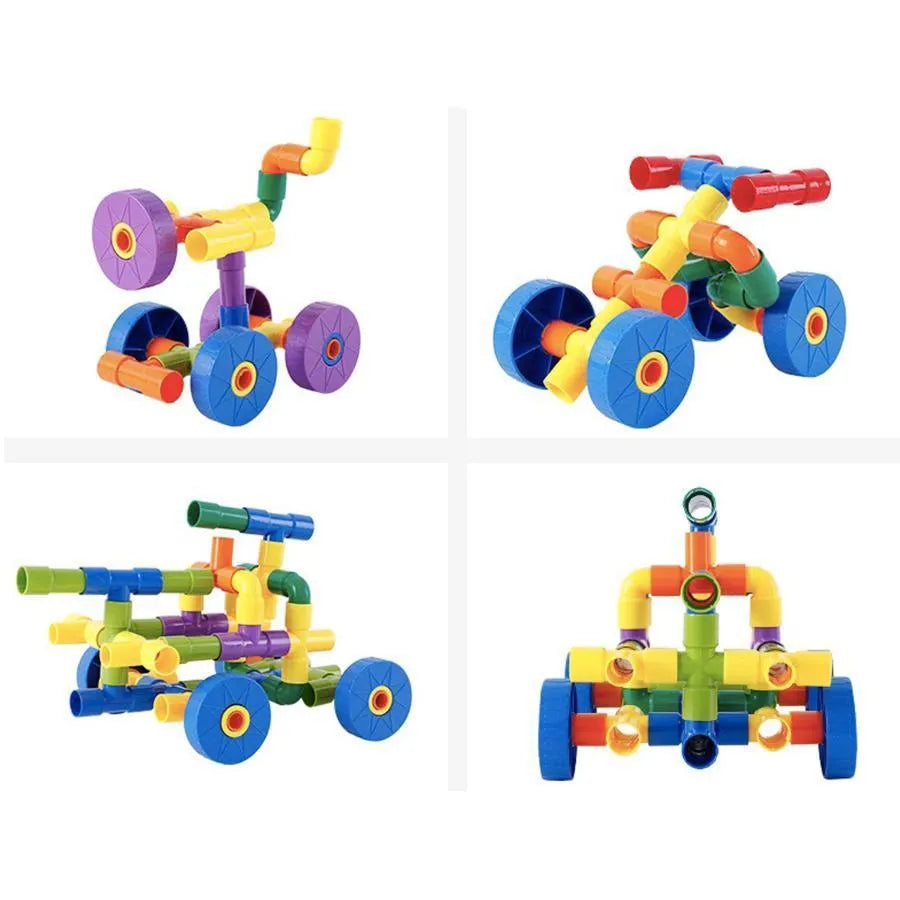 Konštrukcia hry typu puzzle na viacfarebné diely, 120 kusov, ABS